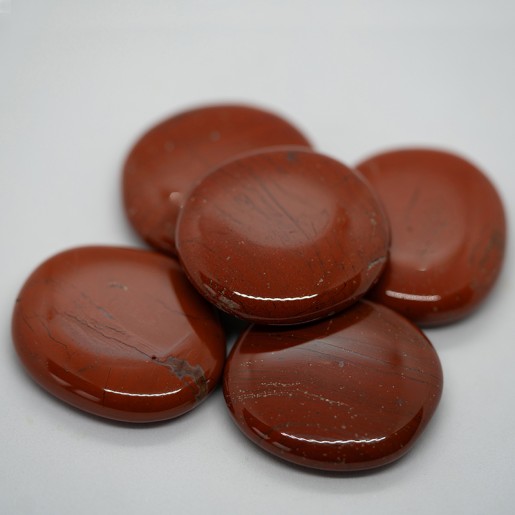 Galet plat Jaspe sanguin