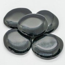 Galet plat Obsidienne-noire